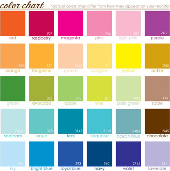 Color Chart For Home Painting