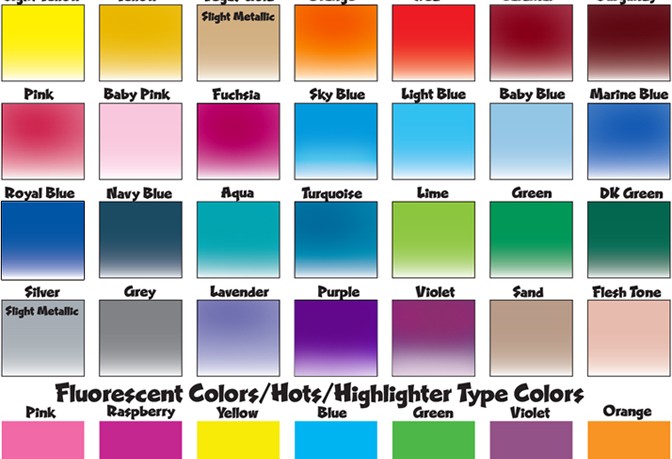 Aplus Paint Color Chart