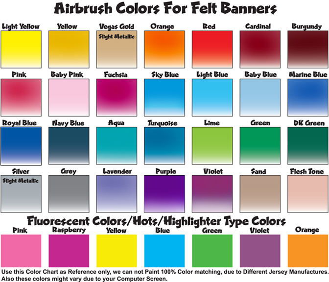 Color Matching Chart For Paint