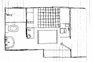 The Draft of Bathrooms Layout for Small Space