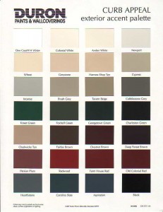 Duron Paint Color Chart