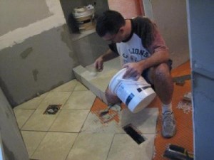 How to Lay Tile In a Bathroom