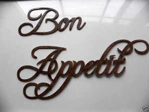 Kitchen Bon Appetite Metal words for walls
