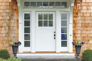 White popular and best exterior door paint colors idea