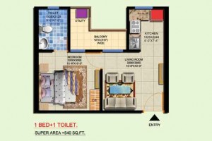 Furnished 3d Floor Plan Rendering Apartments