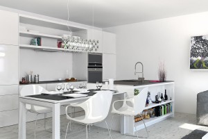 Contemporary white kitchen