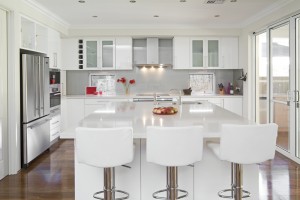 Glossy white kitchen