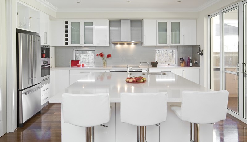 Glossy white kitchen